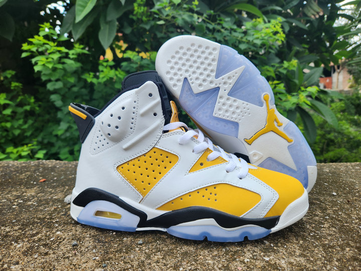 Nike Homme Chaussures Air Jordan 6 Retro All Star Chameleon Blanc Jaune